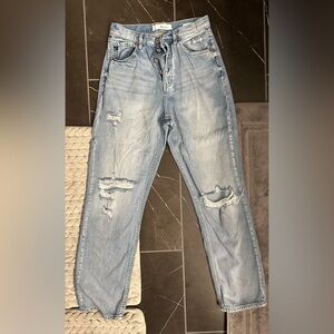 KanCan distressed cropped boyfriend jeans